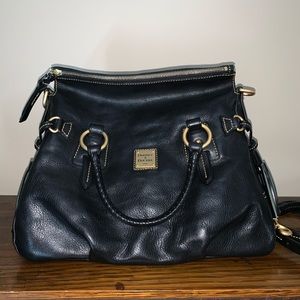 Dooney & Bourke Black Leather Satchel Stanwich